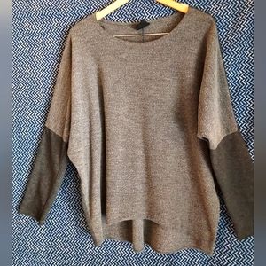 Bobeau long sleeve sweater shirt, grey flannel, sz XL